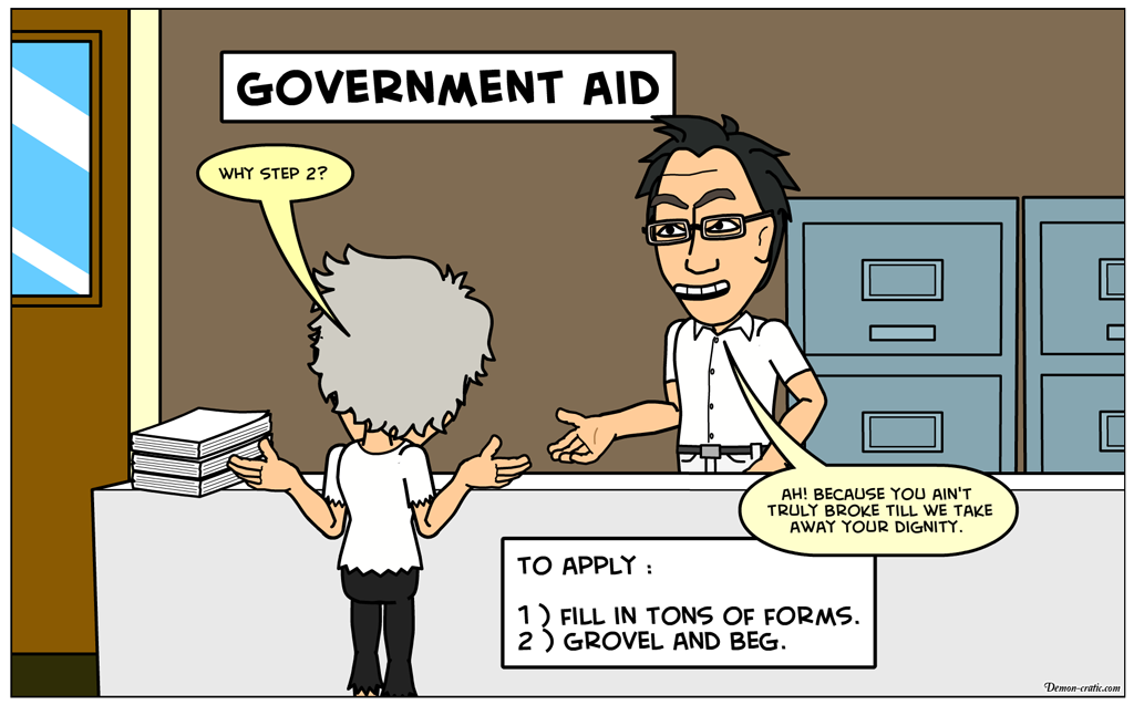 Applying for Government aid - Demon-cratic